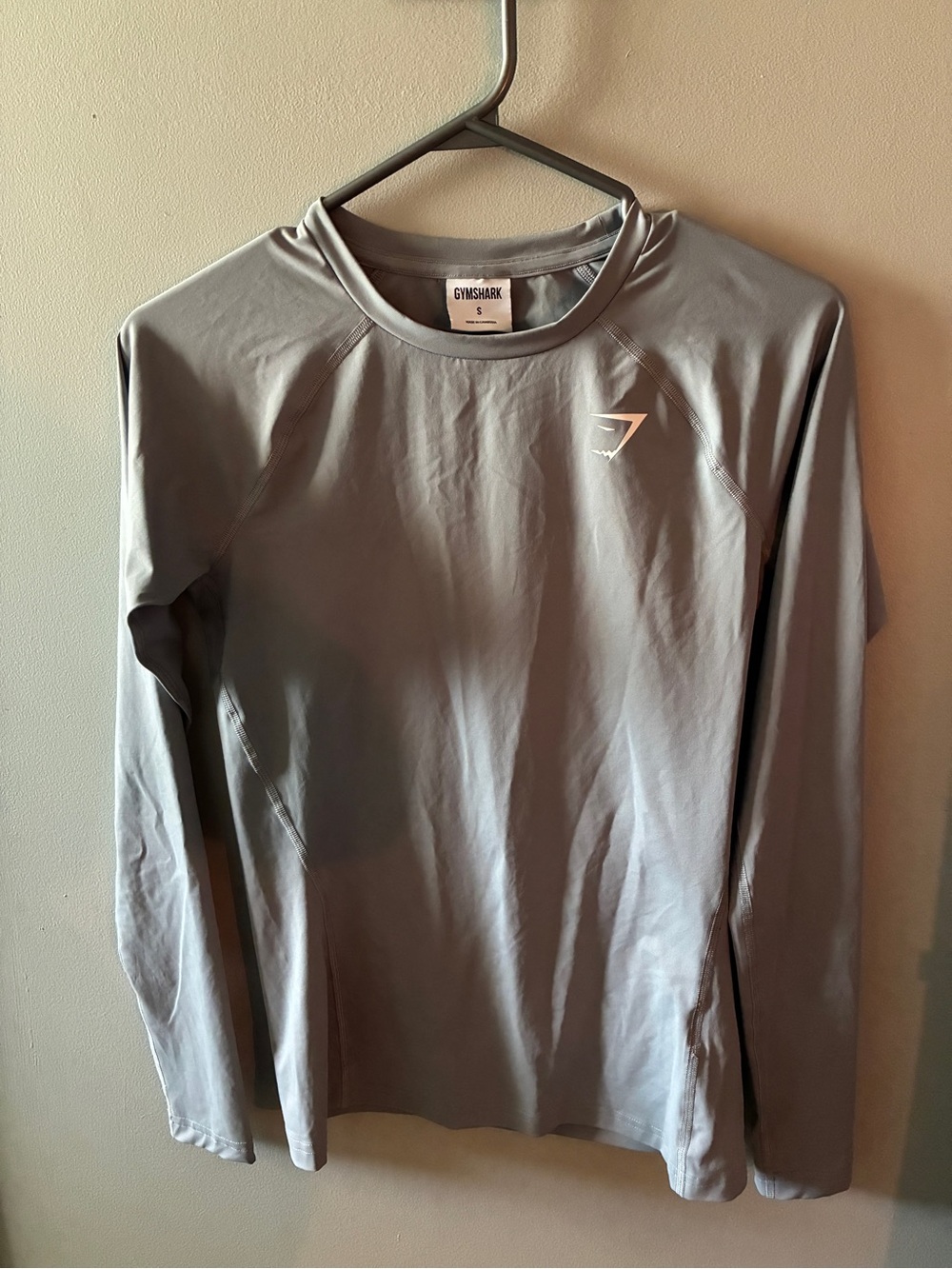 Gymshark Long-Sleeve Performance Tee - Light Gray